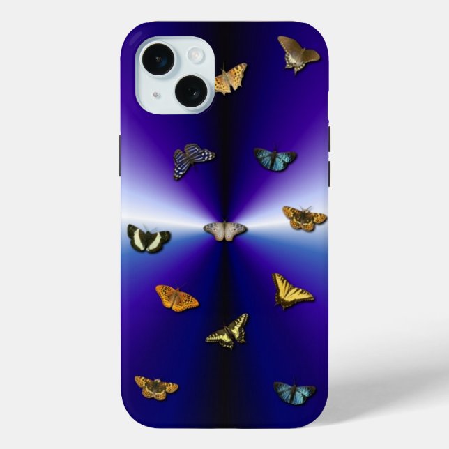 Butterflies on purple rainbow Case-Mate iPhone case (Back)