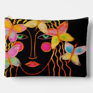Butterflies Original Abstract Art Accessory Pouch