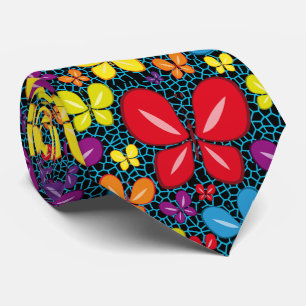 Butterflies over water . BFYOW01.Black BG Tie