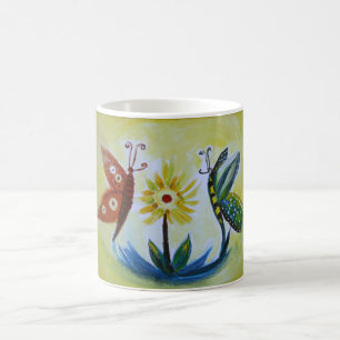 Butterflies Painting  325 ml  Classic White Mug