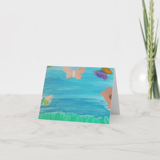 Butterflies Painting Blank Note Card (Front)