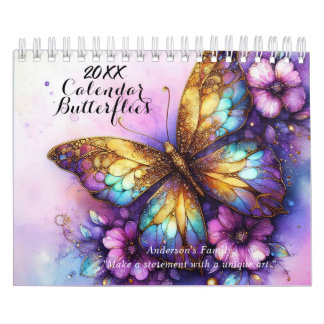 Butterflies Painting Calendar