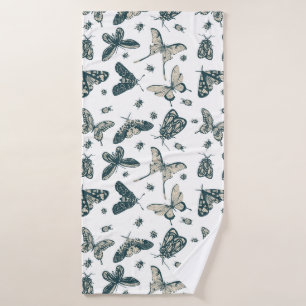 Butterflies Pattern Bath Towel
