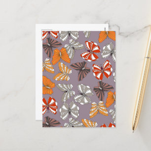 Butterflies Pattern Holiday Postcard