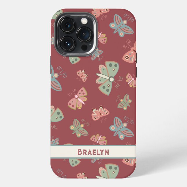 Butterflies Pattern Pretty Custom Fun Inspirivity  iPhone Case (Back)