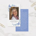Butterflies Photo Memorial Prayer Card