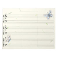 Butterflies Piano Music Manu Paper Wide Rule Kids'