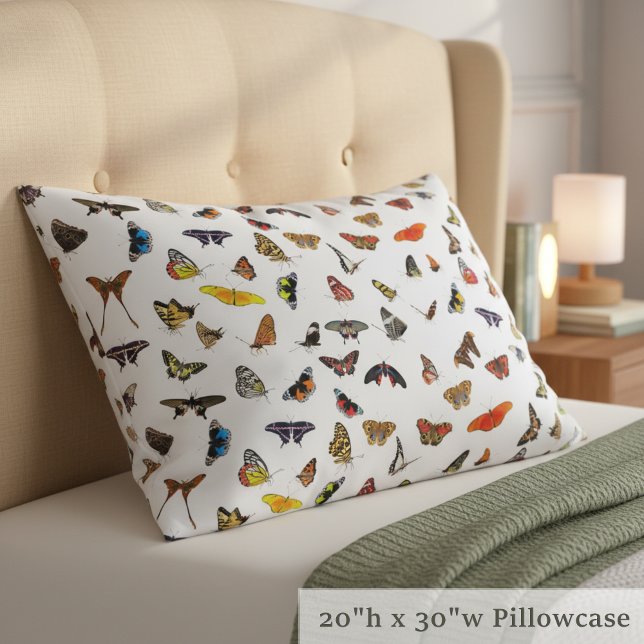 Butterflies Pillowcase - A Whimsical Colour Flutte (Butterflies pillowcase 🦋)