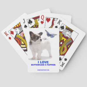 BUTTERFLIES & PUPPIES PLAYING CARDS