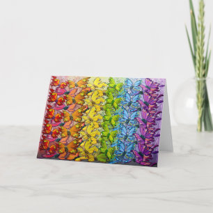 Butterflies Rainbow Card