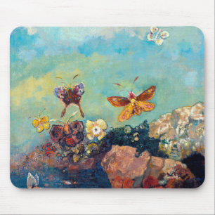 Butterflies, Redon Mouse Pad