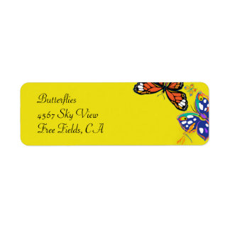 'Butterflies' Return Address Label