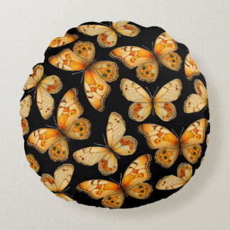 butterflies round cushion