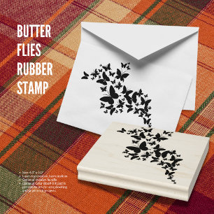 Butterflies Rubber Stamp