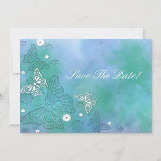 Butterflies Save The Date Invitation