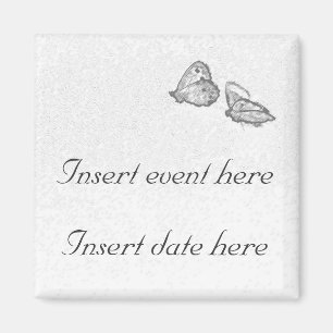 Butterflies Save the date Magnet Template