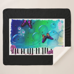 Butterflies Sherpa Blanket