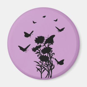 Butterflies Silhouette Magnets