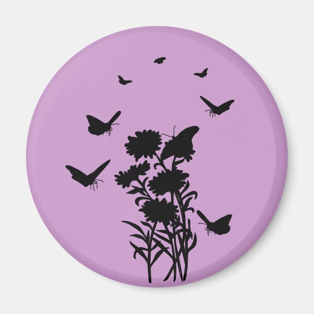 Butterflies Silhouette Magnets (Front)