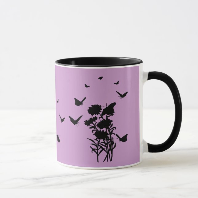 Butterflies Silhouette Mug (Right)