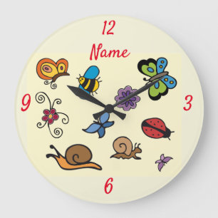 Butterflies Snails Insects Thunder_Cove Large Clock