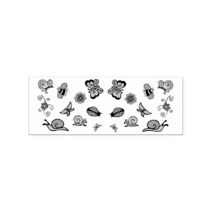 Butterflies Snails Insects Thunder_Cove Rubber Stamp