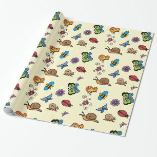Butterflies Snails Insects Thunder_Cove Wrapping Paper