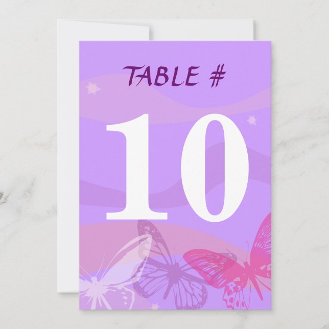 BUTTERFLIES & STARS Bat Mitzvah Invitation (Front)