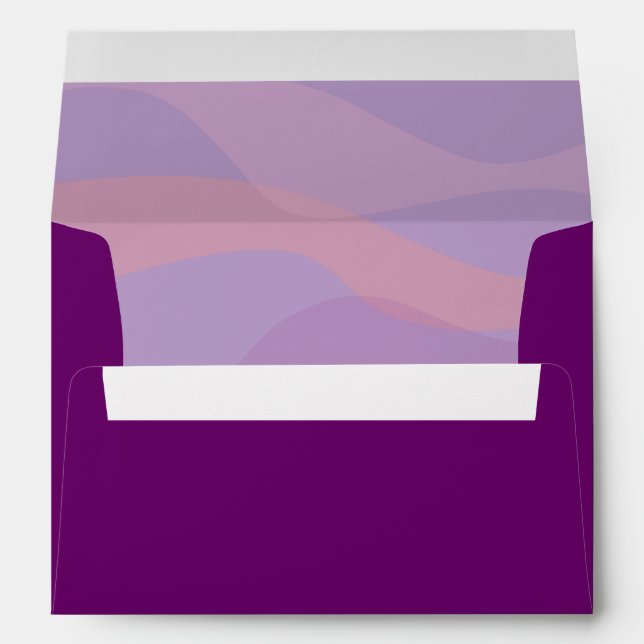 BUTTERFLIES & STARS Bat Mitzvah Pre-addressed Envelope (Back (Bottom))