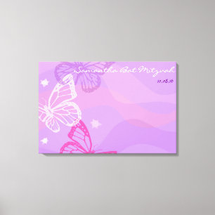 BUTTERFLIES & STARS Bat Mitzvah Sign In Board