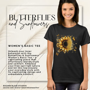 Butterflies & Sunflowers Women's Basic Tee