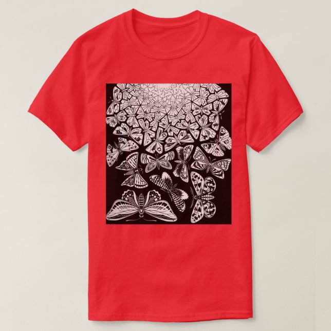 Butterflies Tessellation 1950 Maurits Cornelis Esc T-Shirt (Design Front)