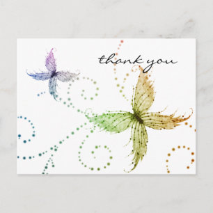 Butterflies Thank You Postcard