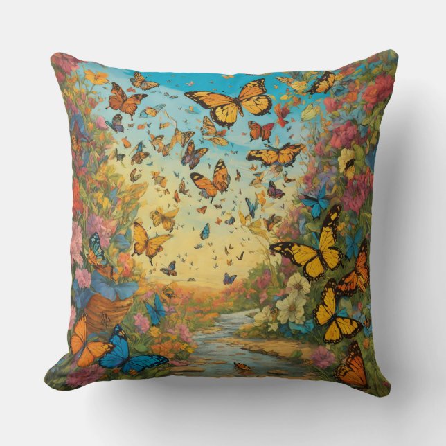 Butterflies themed  cushion (Front)