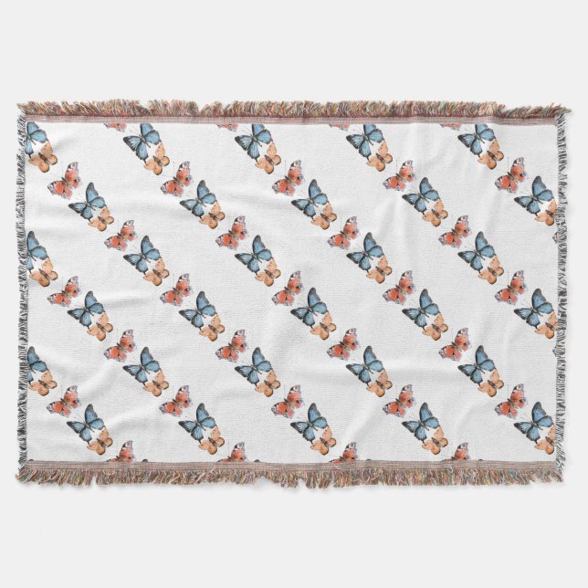 Butterflies Throw Blanket (Front)