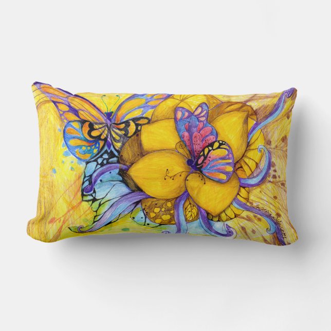 Butterflies Throw Pillow (Front)