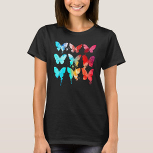 Butterflies Vintage Watercolor Women Girls Toddler T-Shirt