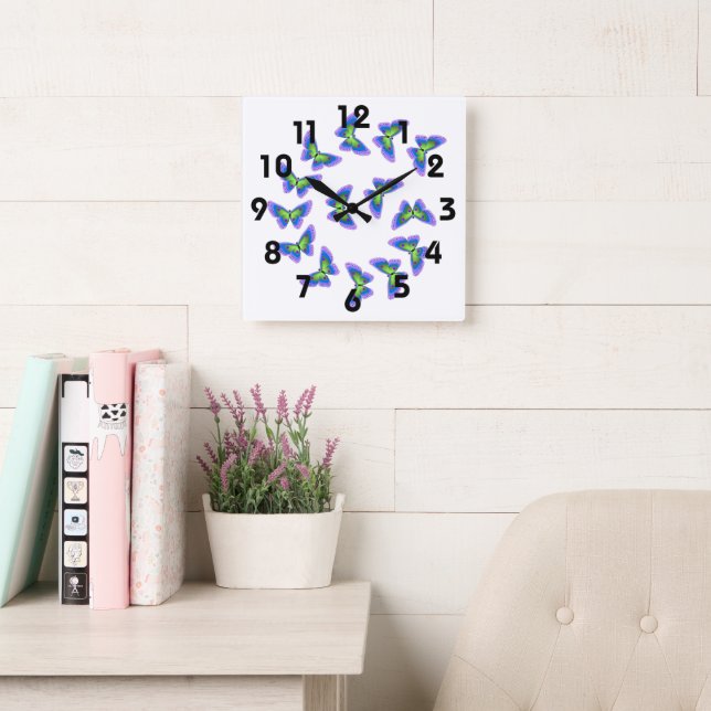 Butterflies Wall Clock (Reading Room)