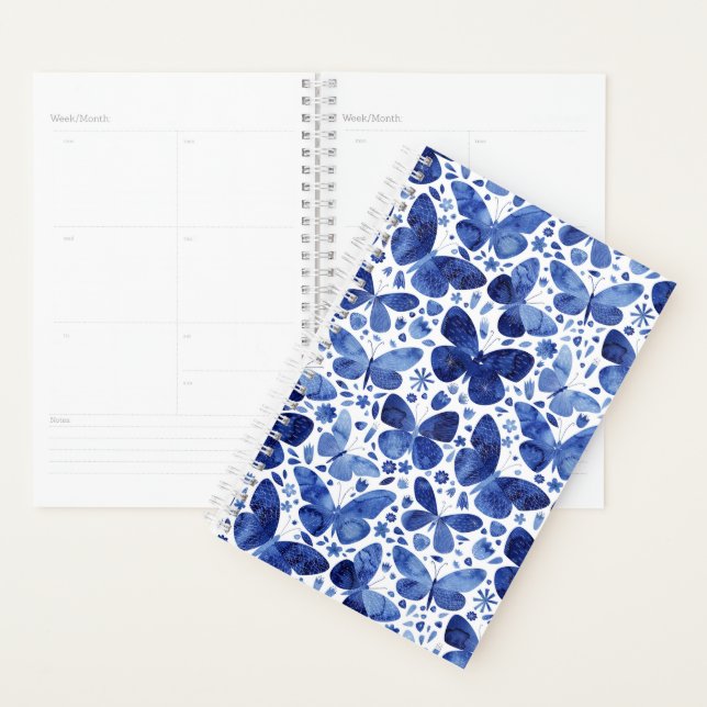 Butterflies Watercolor Blue Planner (Display)