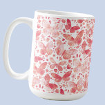 Butterflies Watercolor Coral Pink Coffee Mug<br><div class="desc">Coral pink and white watercolor butterfly painting.</div>