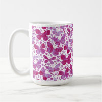 Butterflies Watercolor Magenta Pink