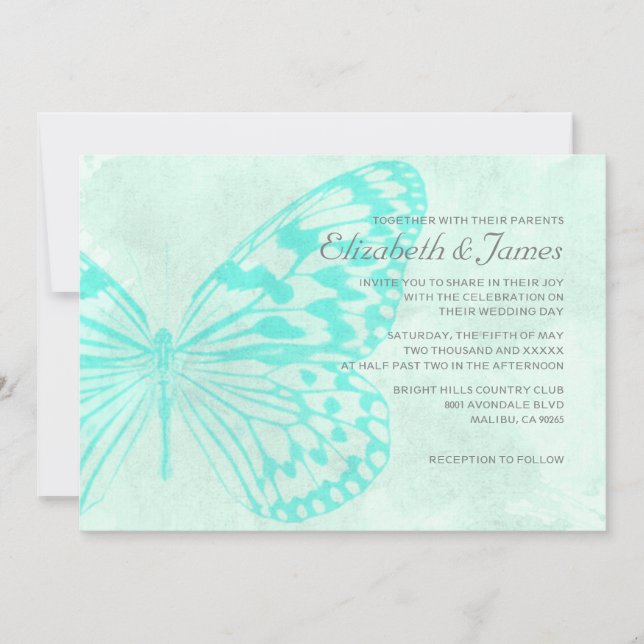 Butterflies Wedding Invitations (Front)