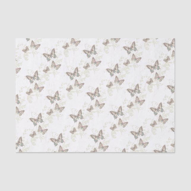 Butterflies wedding or occasion gift tissue paper (Front)