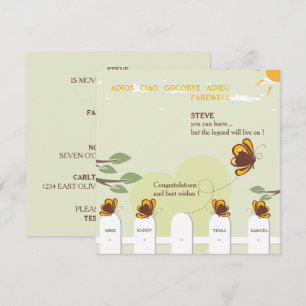 Butterflies Whimsical Farewell Party Invitation