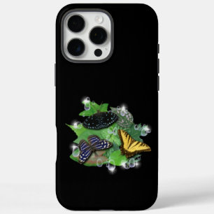 Butterflies with Leaf Raindrops and Stars iPhone 16 Pro Max Case