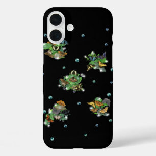 Butterflies with Leaf Raindrops Stars and Pearls iPhone 16 Plus Case