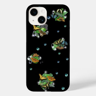 Butterflies with Leaves Raindrops Stars and Pearls Case-Mate iPhone 14 Case