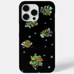 Butterflies with Leaves Raindrops Stars and Pearls iPhone 15 Pro Max Case