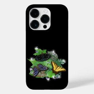 Butterflies with Leaves Raindrops Stars Case-Mate iPhone 14 Pro Case