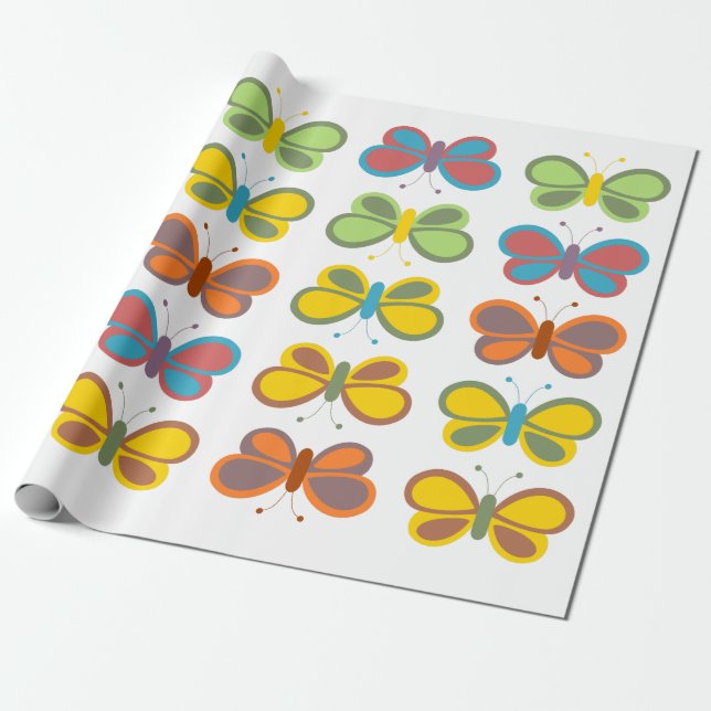 Butterflies Wrapping Paper (Unrolled)